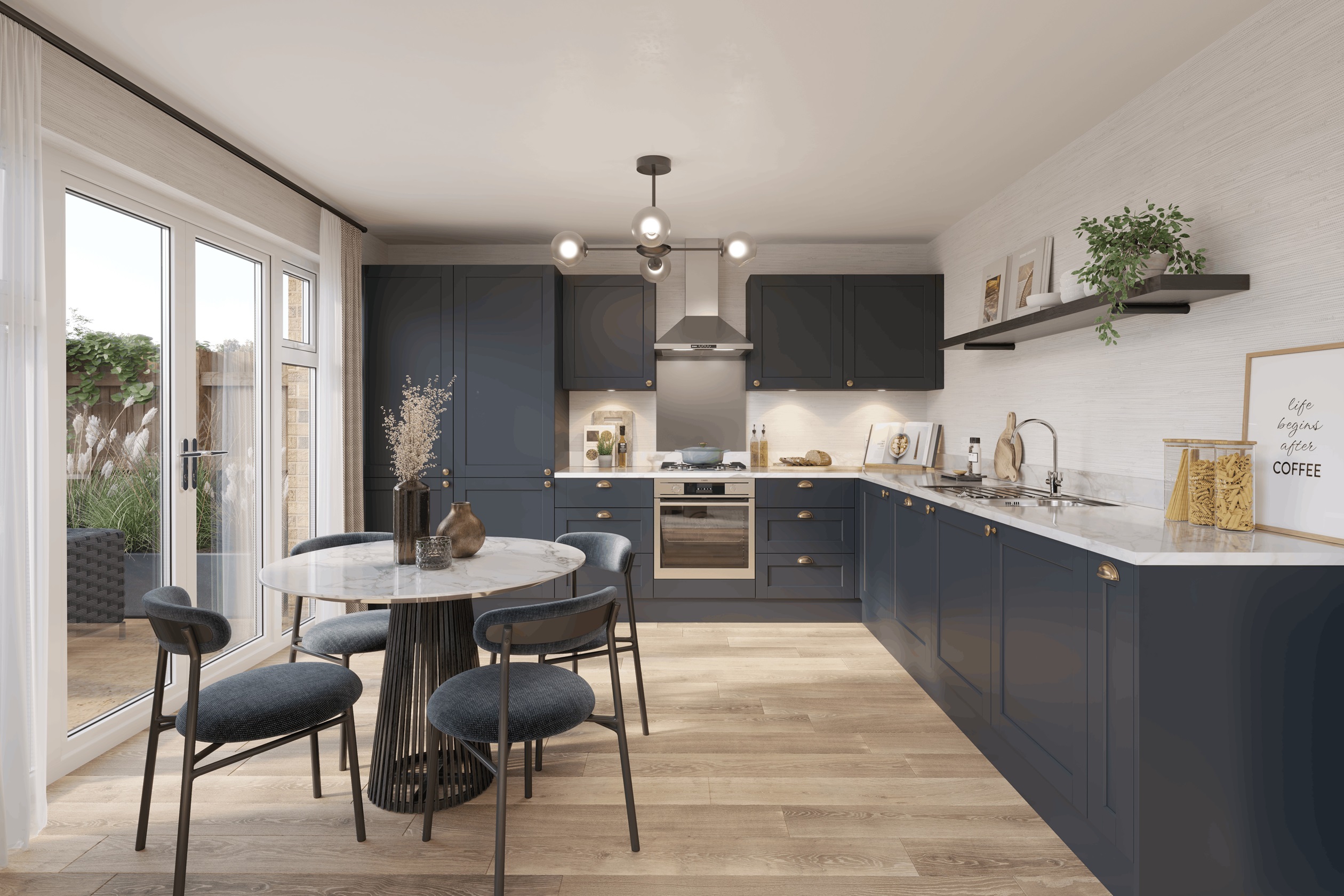 Internal cgi of the buckland kitchen