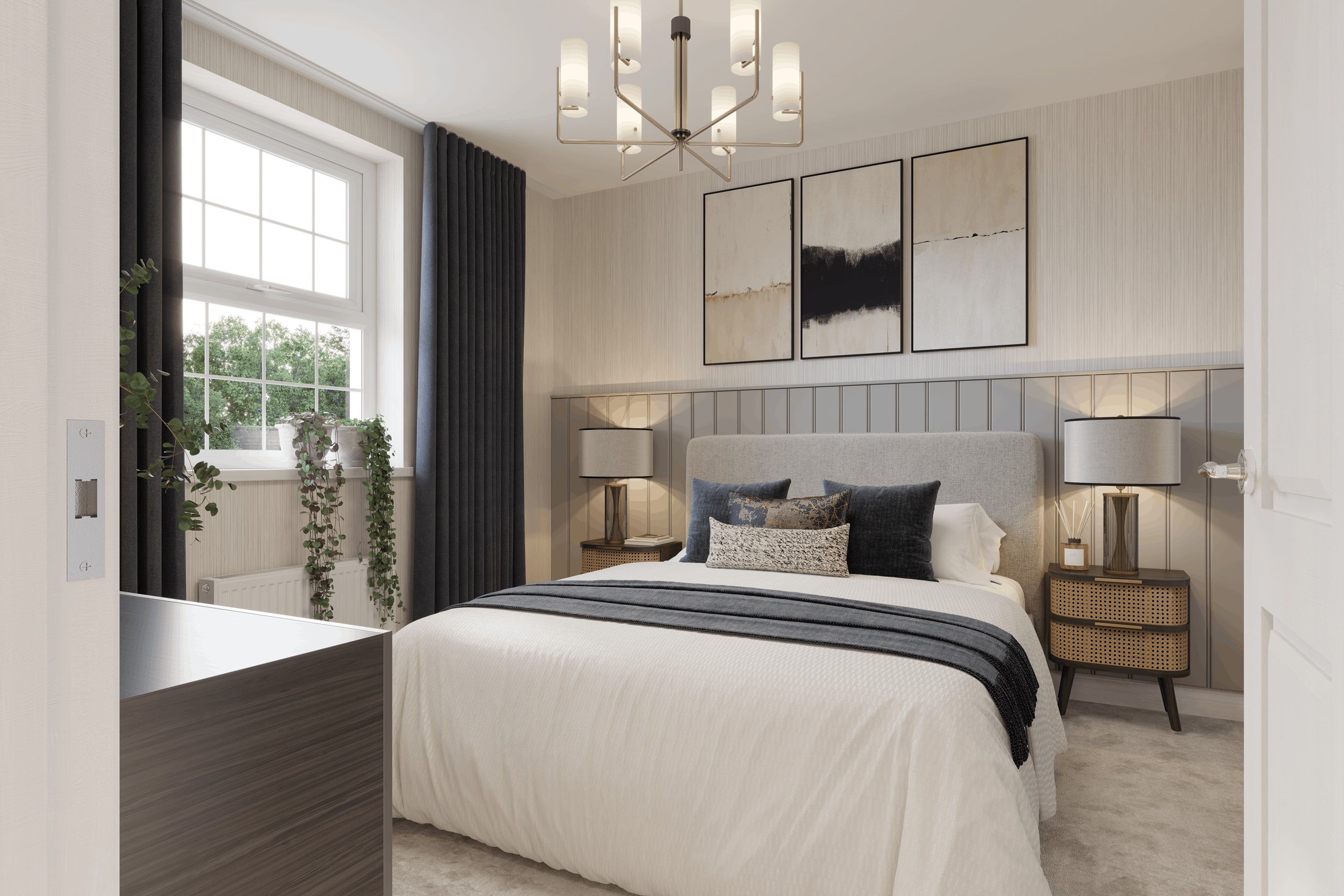 Itnernal CGI of the buckland main bedroom