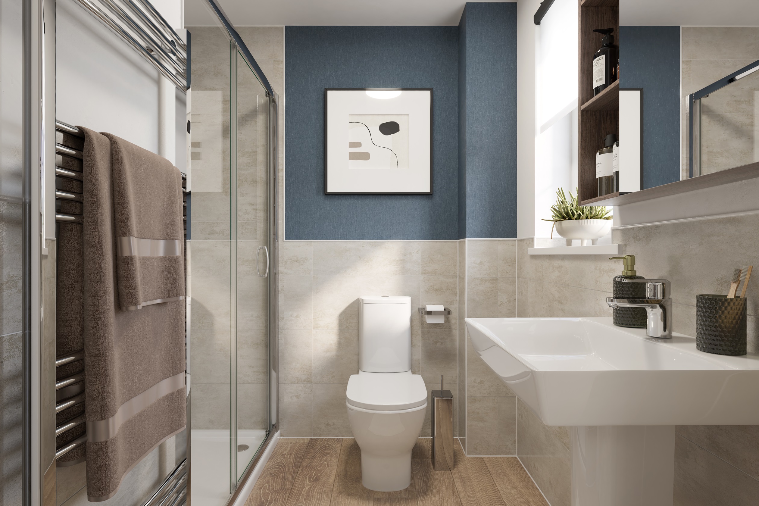 Internal CGI of the freiston en suite