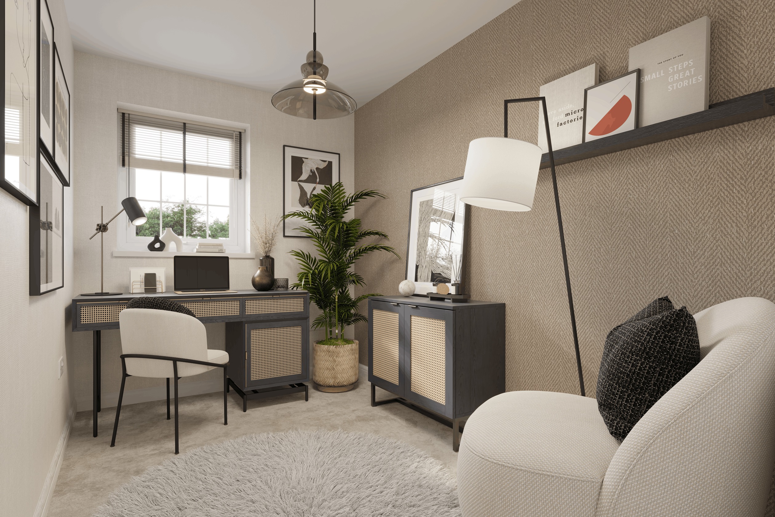 Internal CGI of study in the buckland