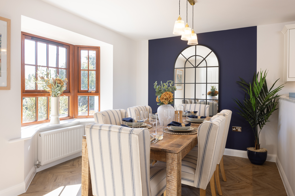 Internal shot of the dining area with conwy show home