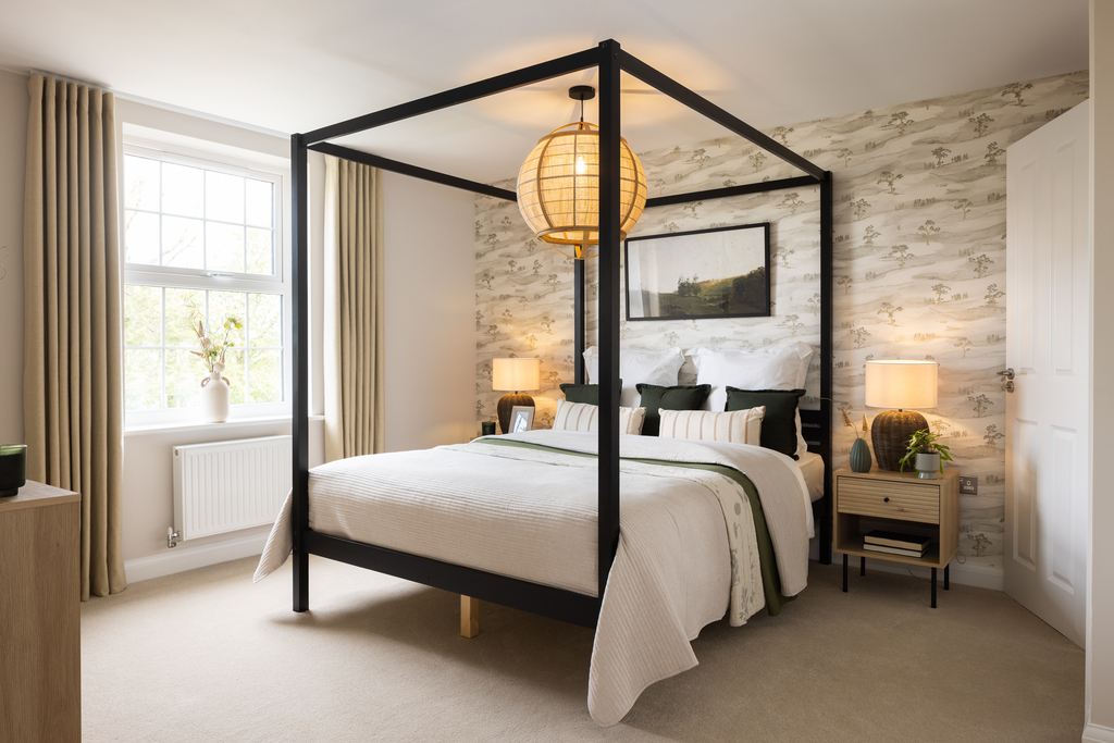 Internal shot of the main bedroom in the holden show home