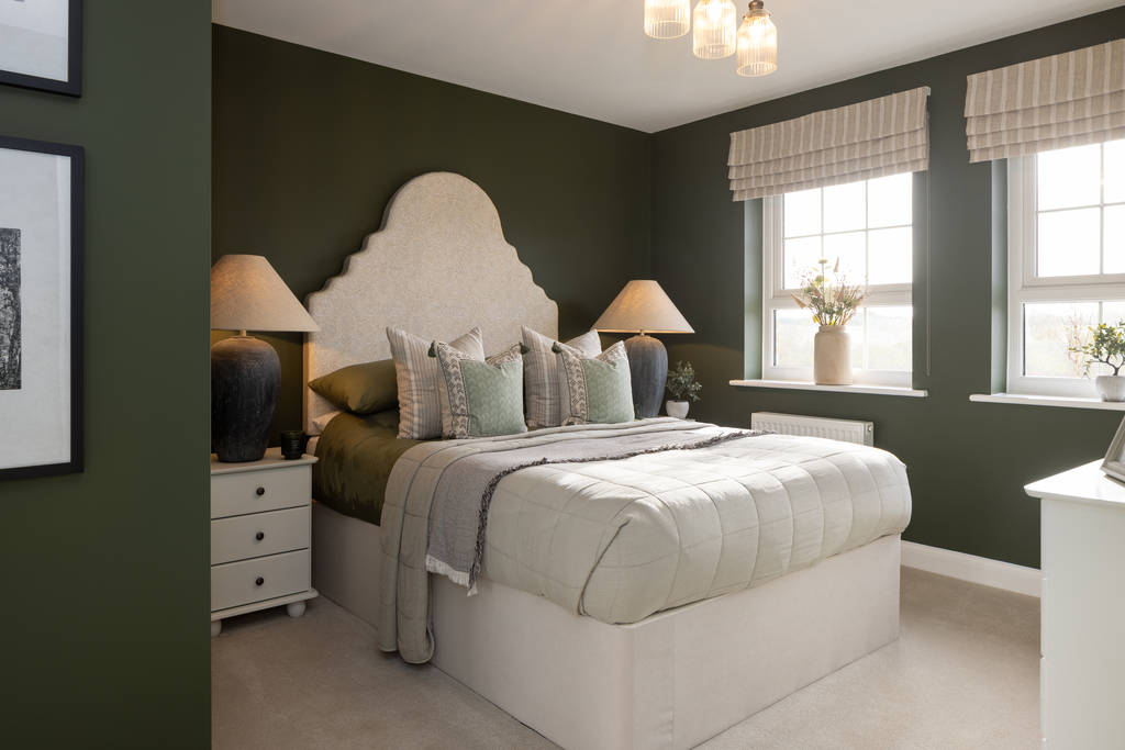 Internal shot of double bedroom in the holden