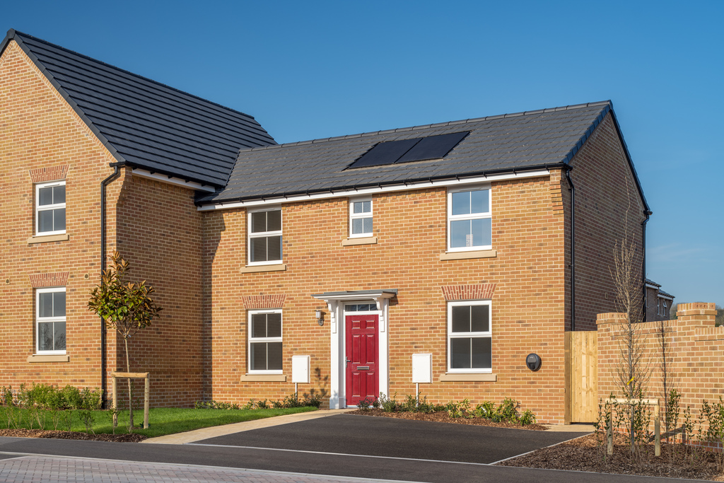 External shot of plot 110 hadley wide at the hamlets