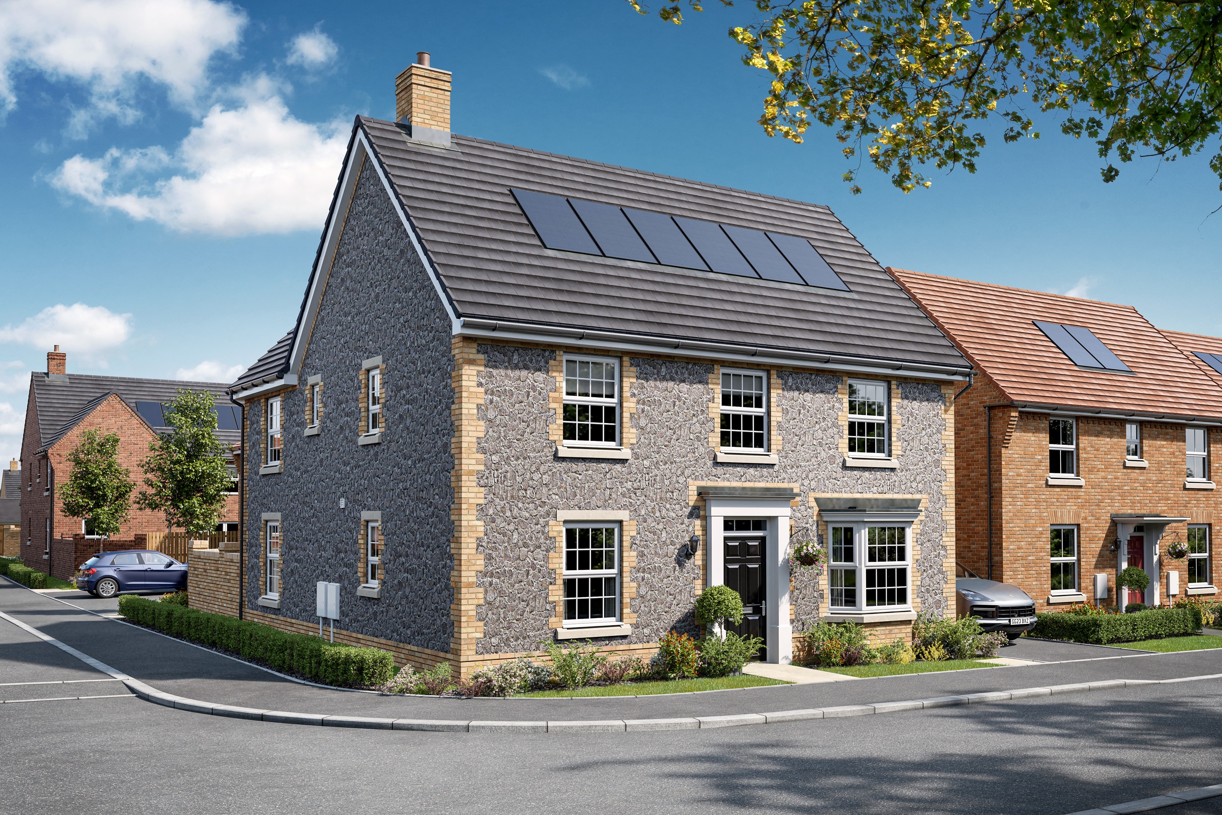 External CGI of the avondale flint external at the hamlets