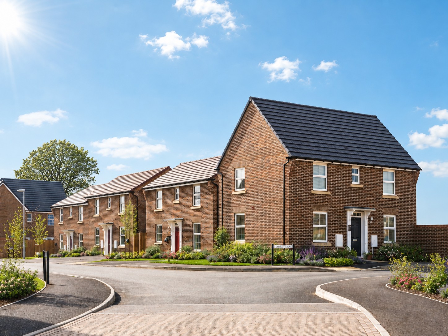 External street scene at the hamlets