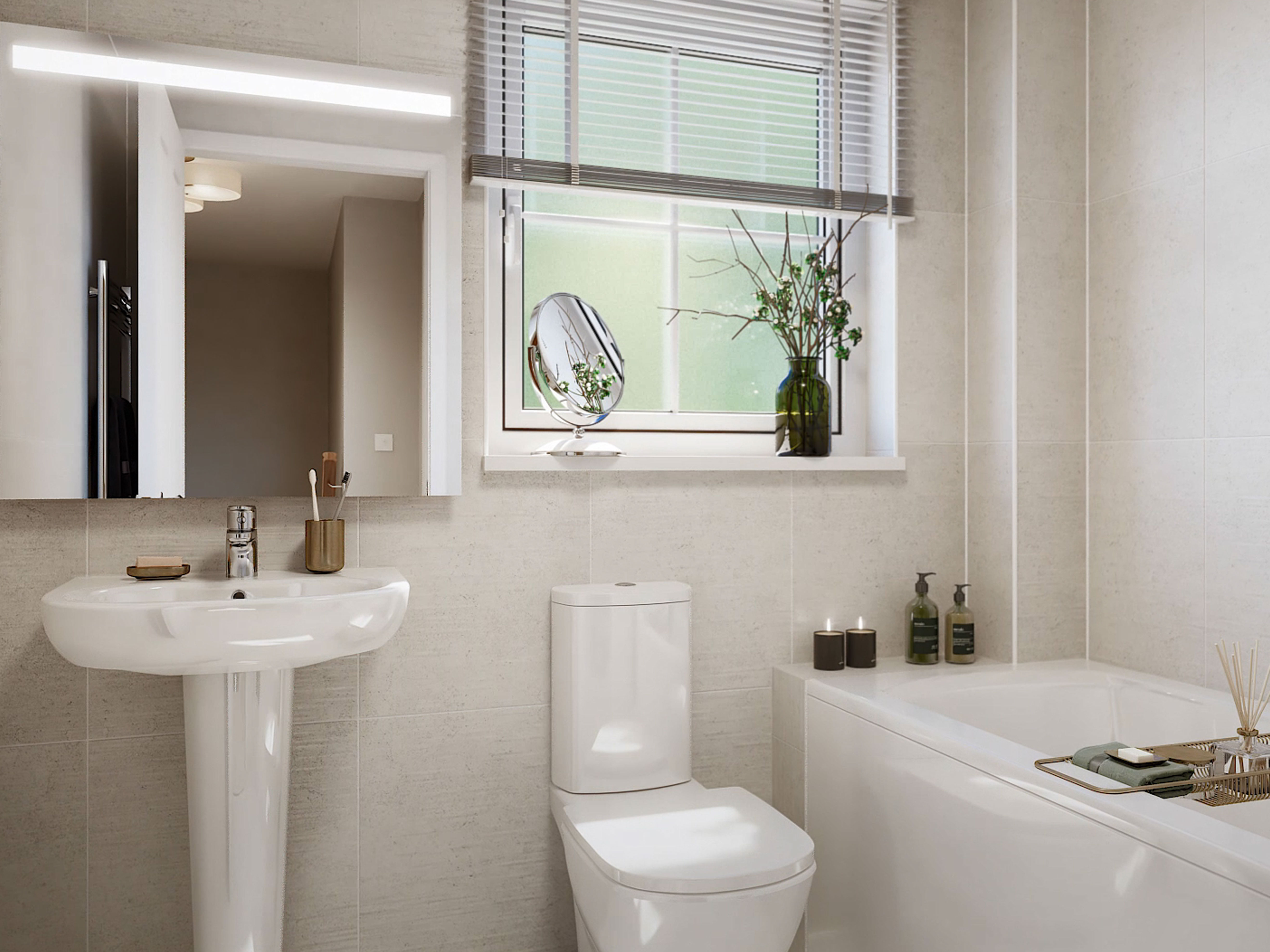 Image of bathroom in 3 bedroom Duart house type
