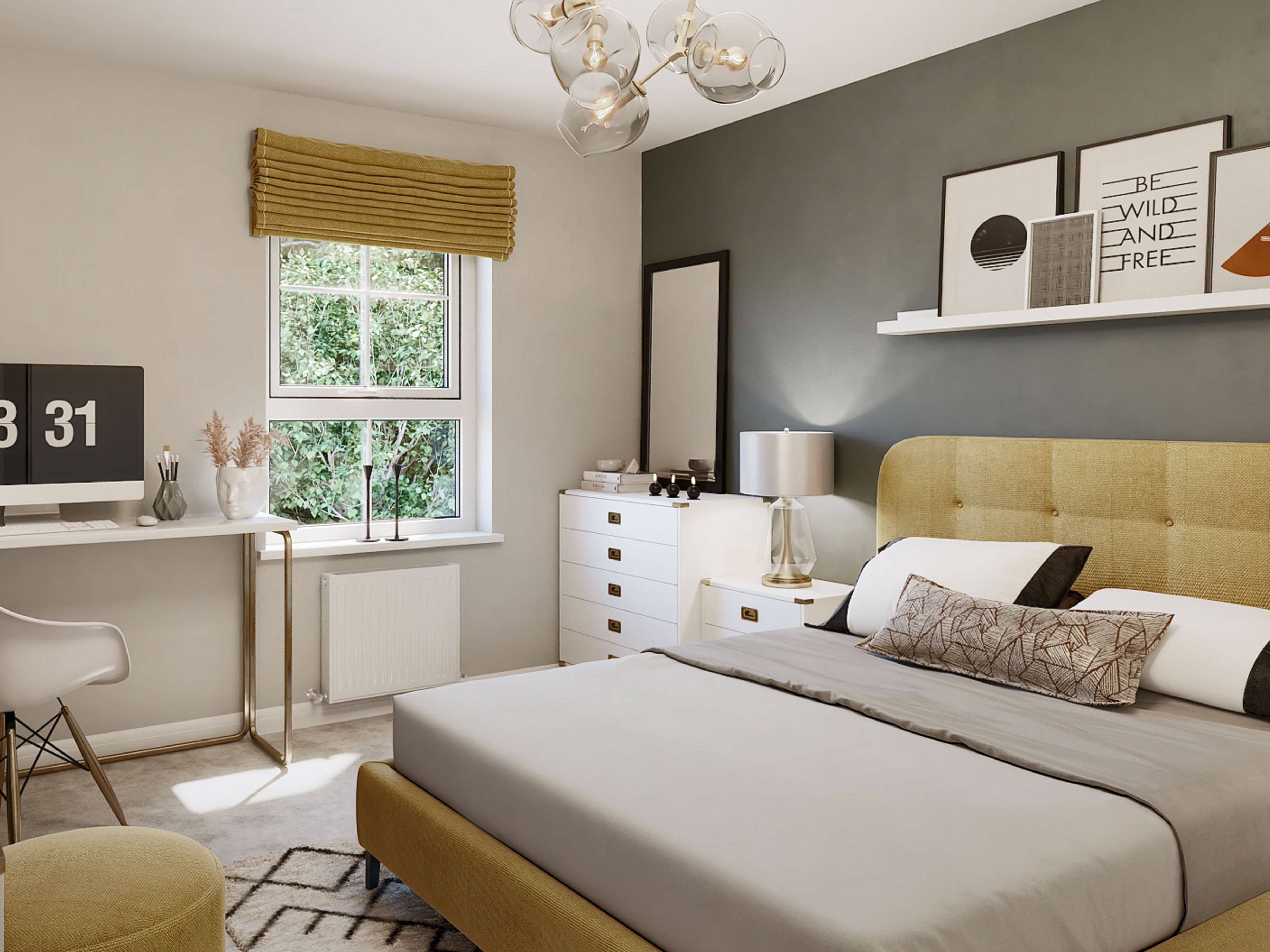 Image of bedroom in 3 bedroom Duart house type