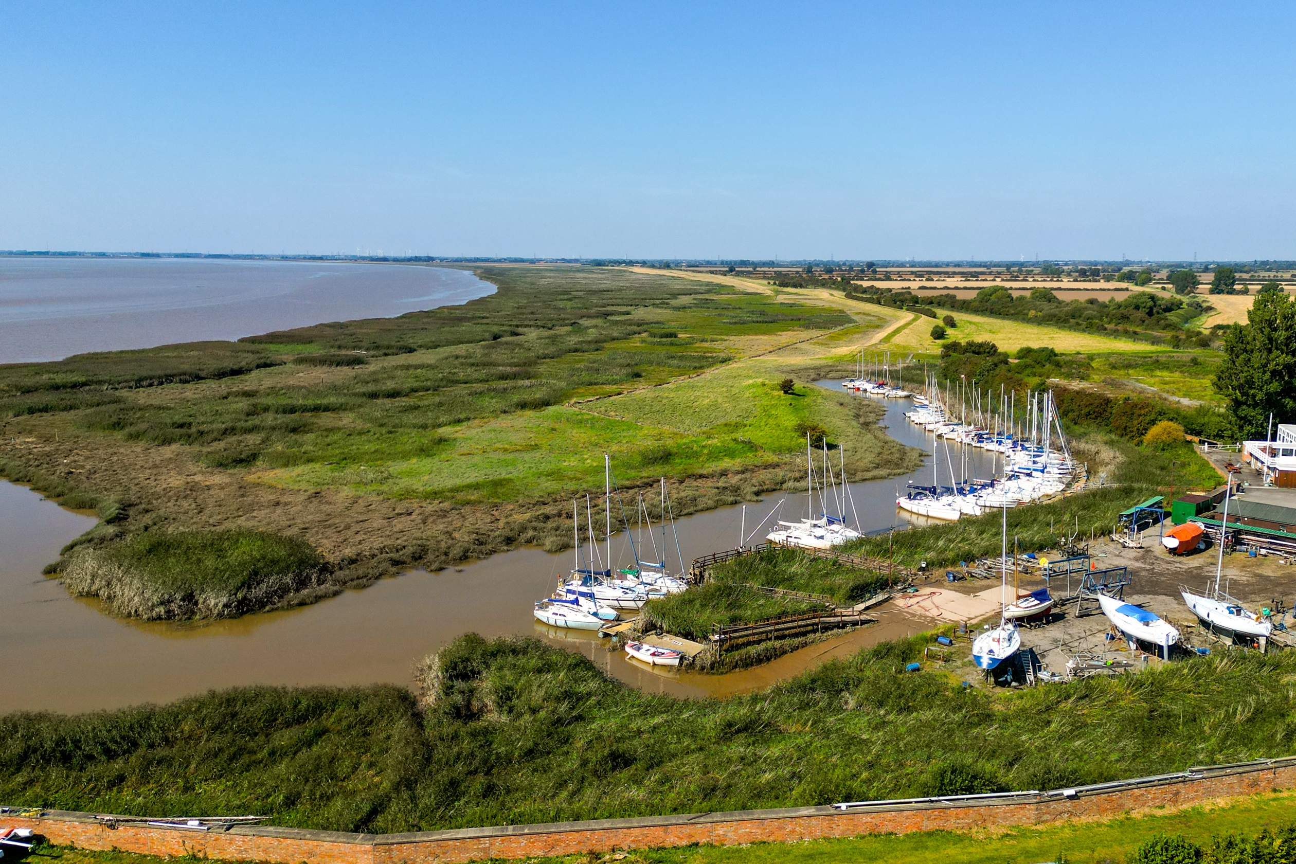 Brough local area - marina with boats - Sept23