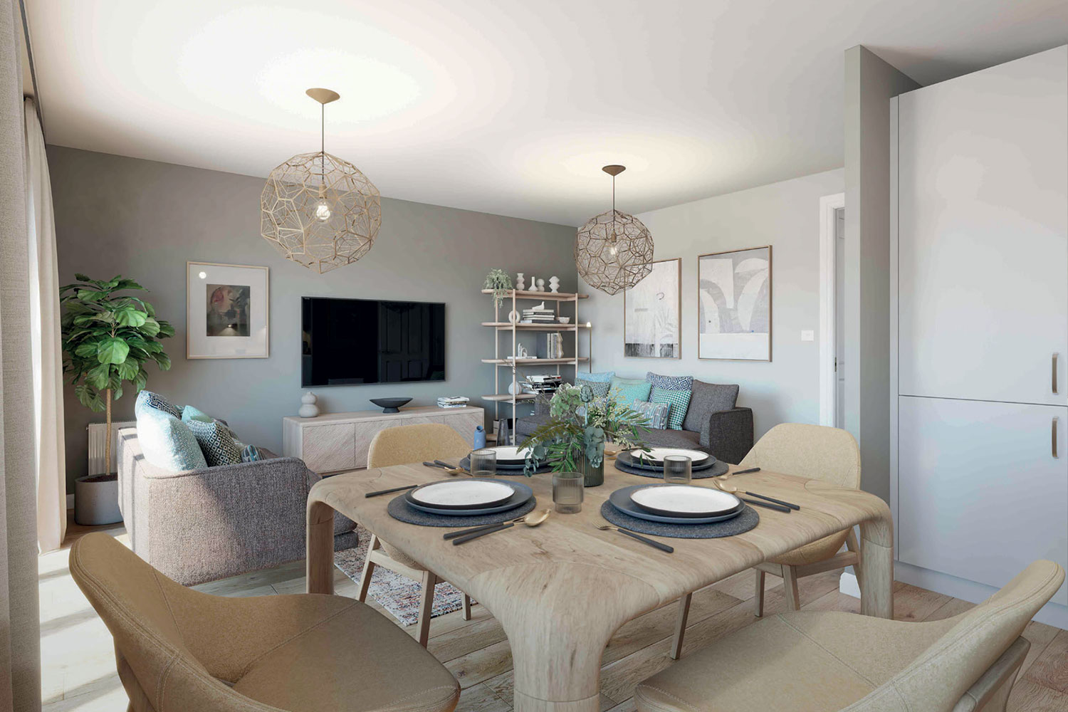 The Burleigh's open-plan living area