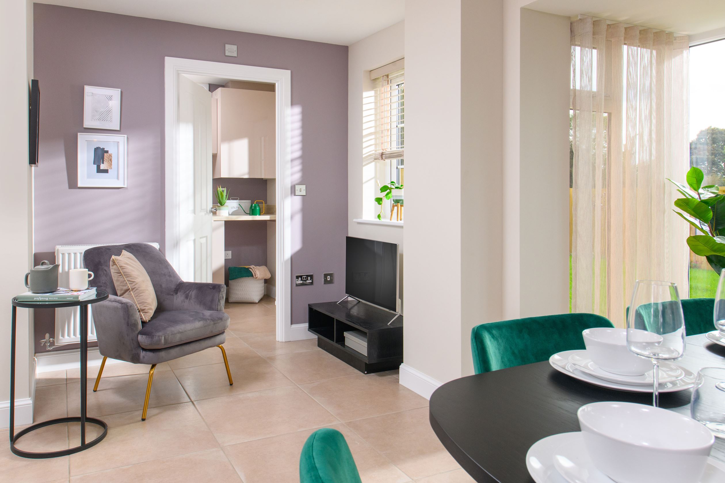 Utility room off the kitchen in The Milford 4 bedroom Show Home