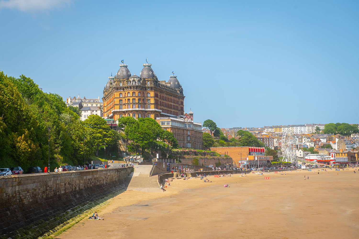 The area around Scarborough beach in summer