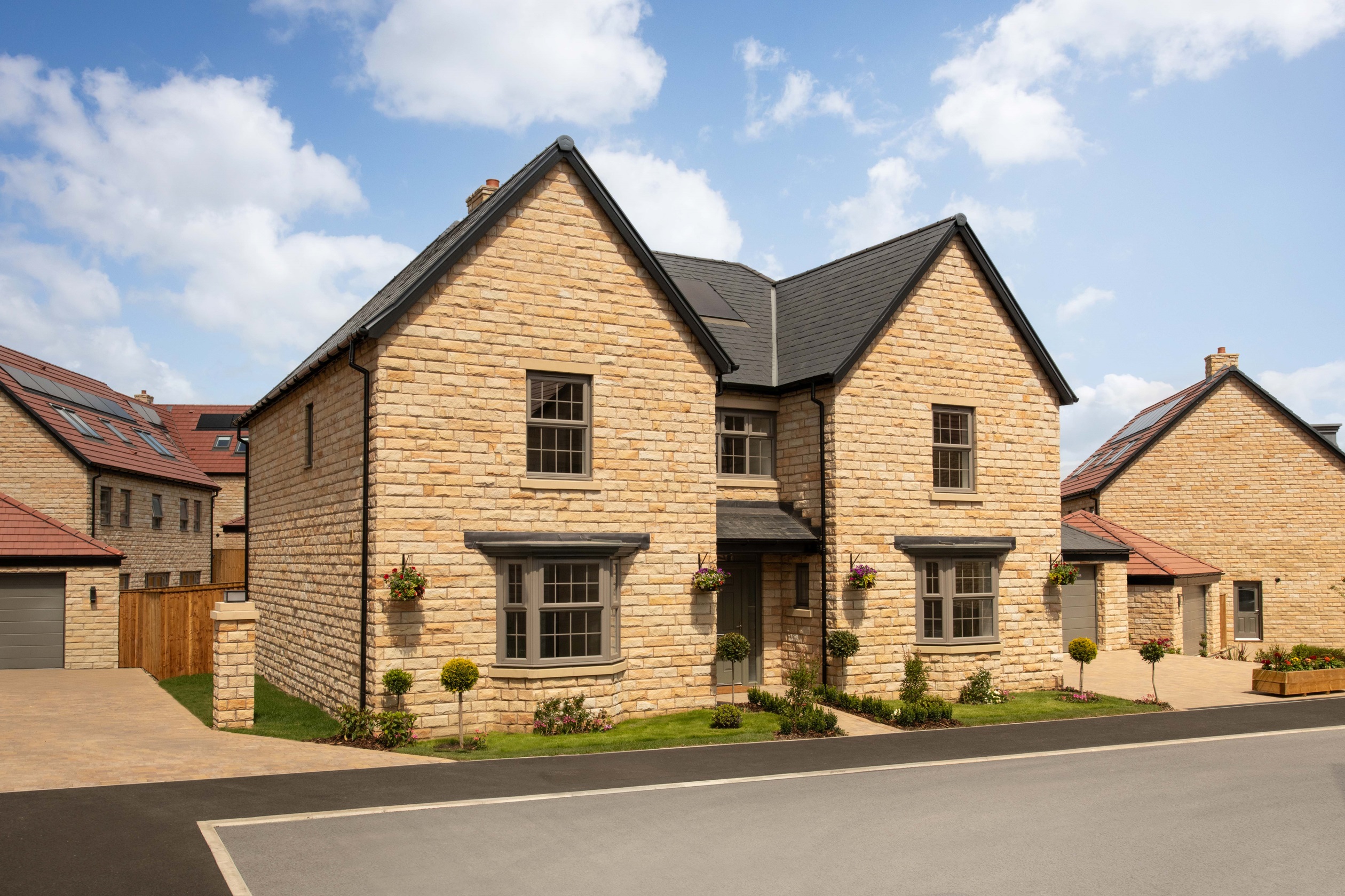 Streetscene at Imperial Court, Burley in Wharfedale