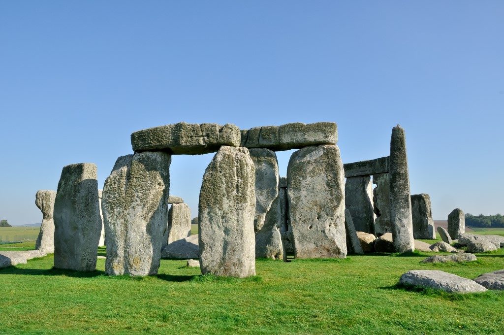 Picture taken of old English Heritage site Stone Henge on a sunny day. 
