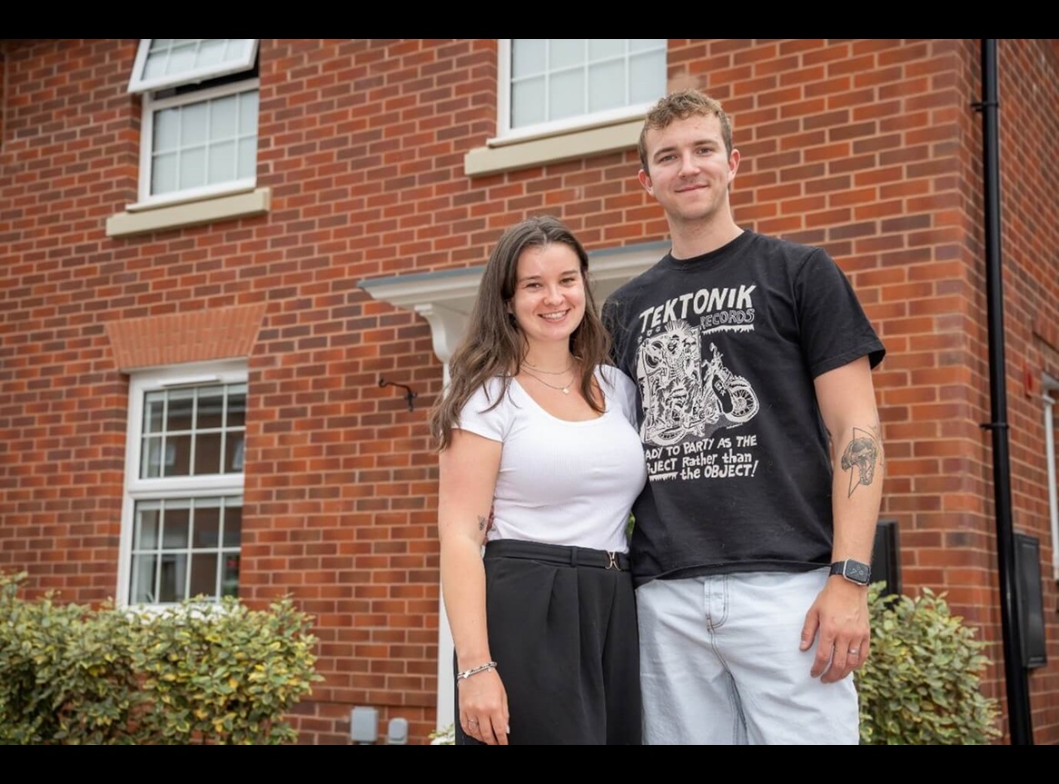 A photograph of Edina and Kieran