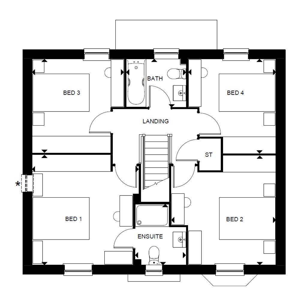 Bradgate Standard First Floorplan