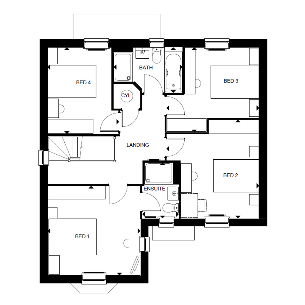 Drummond Standard First Floorplan