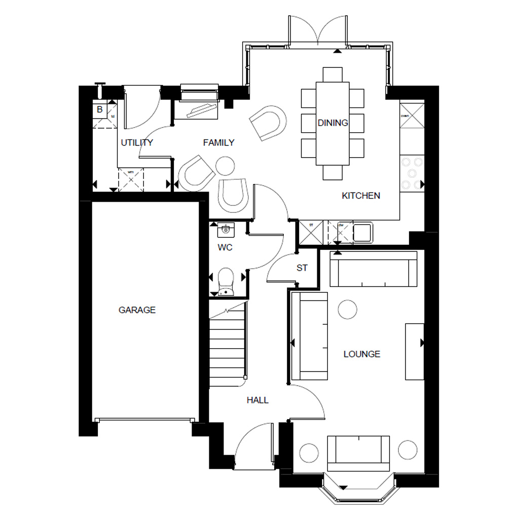 Milford Standard Ground Floorplan