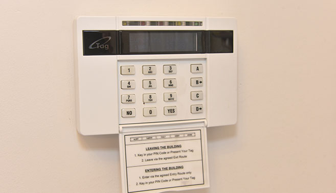 Security alarm panel