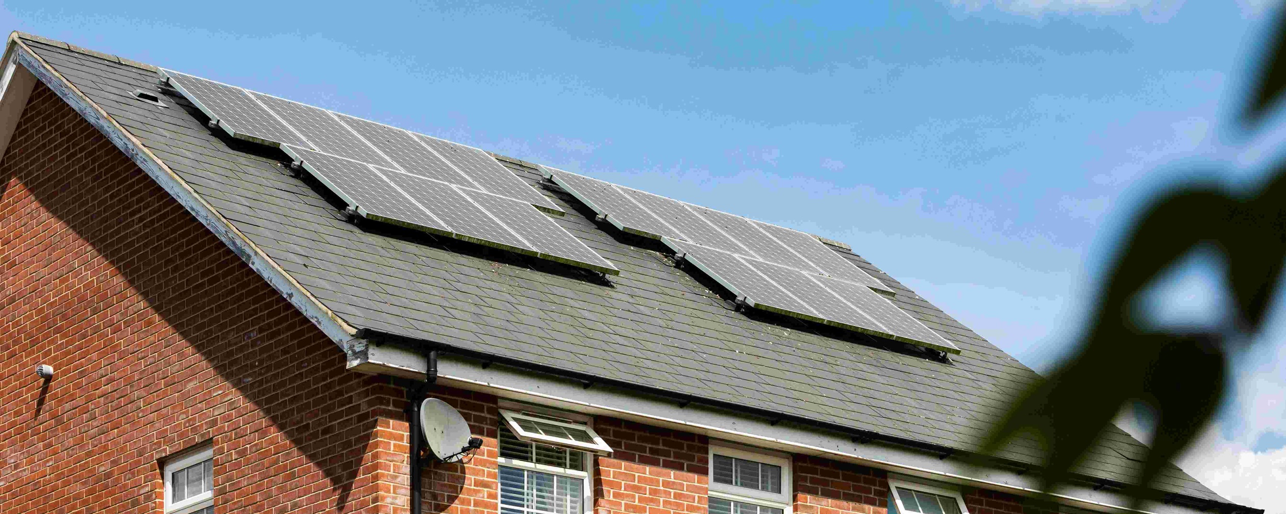 Image of roof with solar panels
